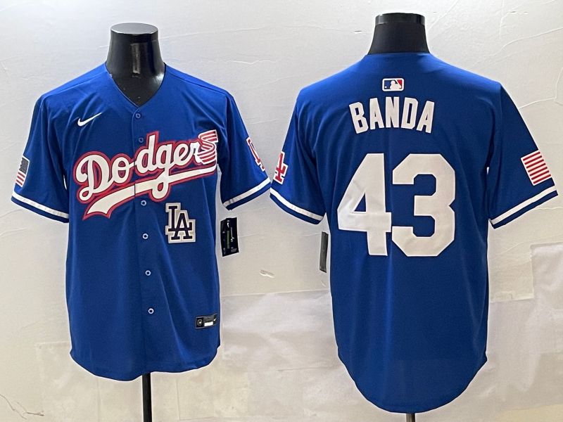 Men Los Angeles Dodgers #43 Banda Blue Second generation Joint Name Nike 2025 MLB Jersey style 10->los angeles dodgers->MLB Jersey